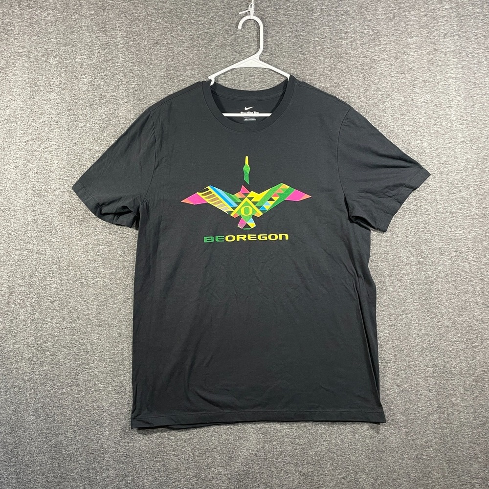 Oregon DUCKS Basketball TEAM ISSUED Nike BeOregon Mens Large TEE SHIRT